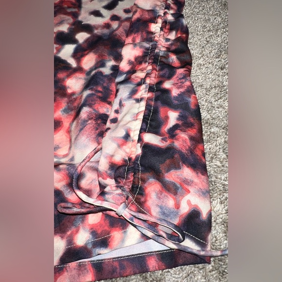 Jaded London Tie Dye Print One Shoulder Ruched Side Mini Dress Size 2 - Picture 10 of 13